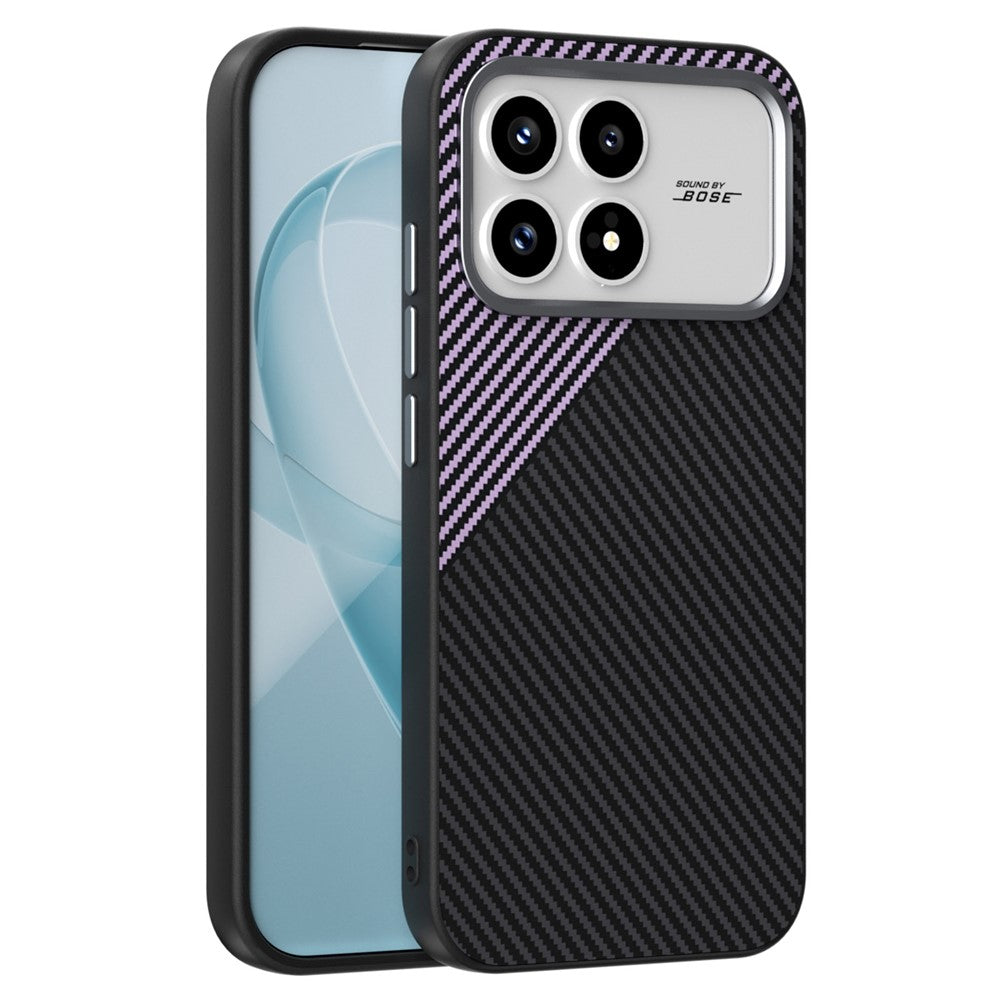 ABEEL magnetisk cover til Xiaomi Redmi K90 5G / Poco F8 Pro 5G, slankt bagsidecover i TPU, PC og PU med kulfibertekstur