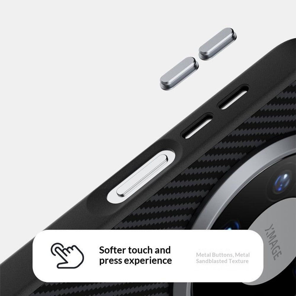 ABEEL For Huawei Mate 80  /  80 Pro Magnetic Case Slim Carbon Fiber Texture TPU PC PU Phone Back Cover