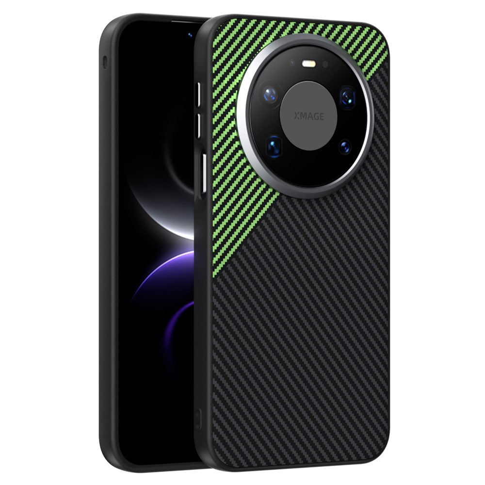 ABEEL For Huawei Mate 80 Pro Max Magnetic Case Slim Carbon Fiber Texture TPU PC PU Phone Back Cover