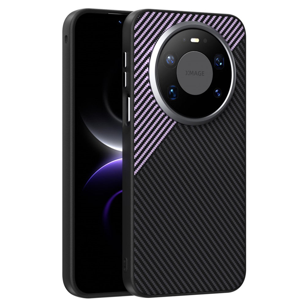 ABEEL For Huawei Mate 80 Pro Max Magnetic Case Slim Carbon Fiber Texture TPU PC PU Phone Back Cover