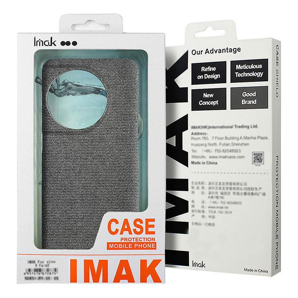 IMAK Ruiyi Series for Xiaomi Poco F8 Pro 5G / Redmi K90 5G Case Fabric Texture Leather + PC Phone Back Cover