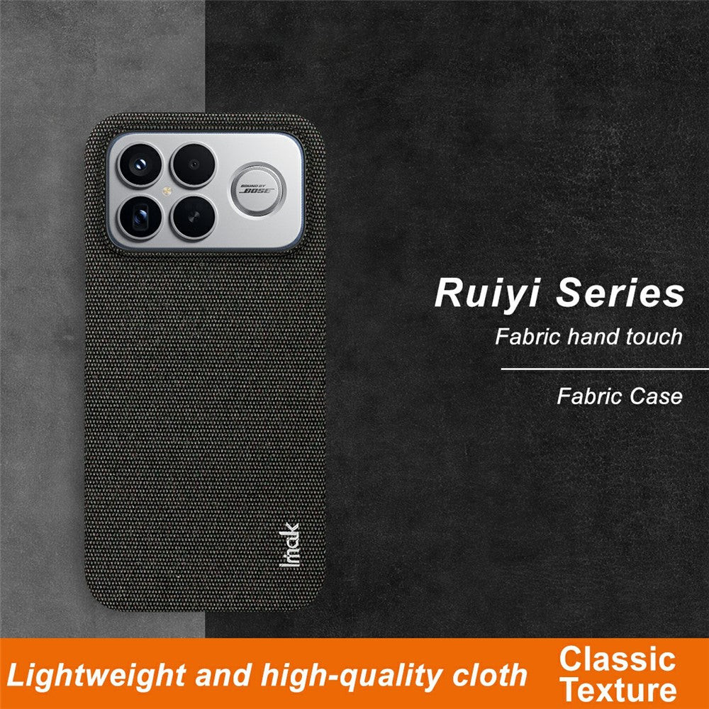 IMAK Ruiyi Series for Xiaomi Poco F8 Ultra / Redmi K90 Pro Max 5G Case Fabric Texture Leather + PC Phone Back Cover
