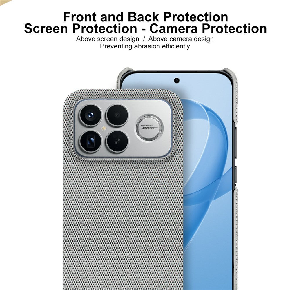 IMAK Ruiyi Series for Xiaomi Poco F8 Ultra / Redmi K90 Pro Max 5G Case Fabric Texture Leather + PC Phone Back Cover
