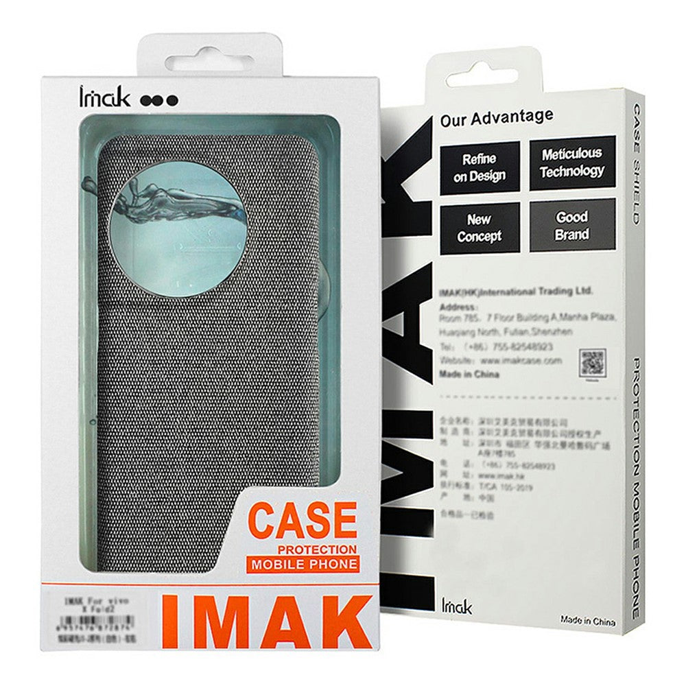 IMAK Ruiyi Series for Xiaomi Poco F8 Ultra / Redmi K90 Pro Max 5G Case Fabric Texture Leather + PC Phone Back Cover
