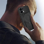 Til Oppo A6 Pro 5G Magnetisk Etui Stødsikkert TPU + PC Telefonbagcover med Støtteben