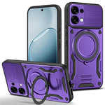 Til Oppo A6 Pro 5G Magnetisk Etui Stødsikkert TPU + PC Telefonbagcover med Støtteben