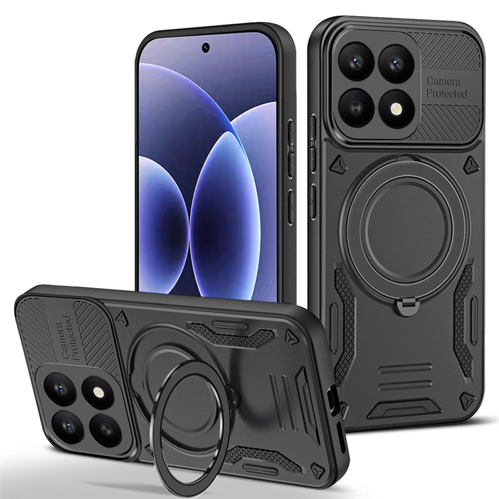 For Xiaomi 17 Magnetic Case Shockproof TPU + PC Phone Back Cover with Kickstand