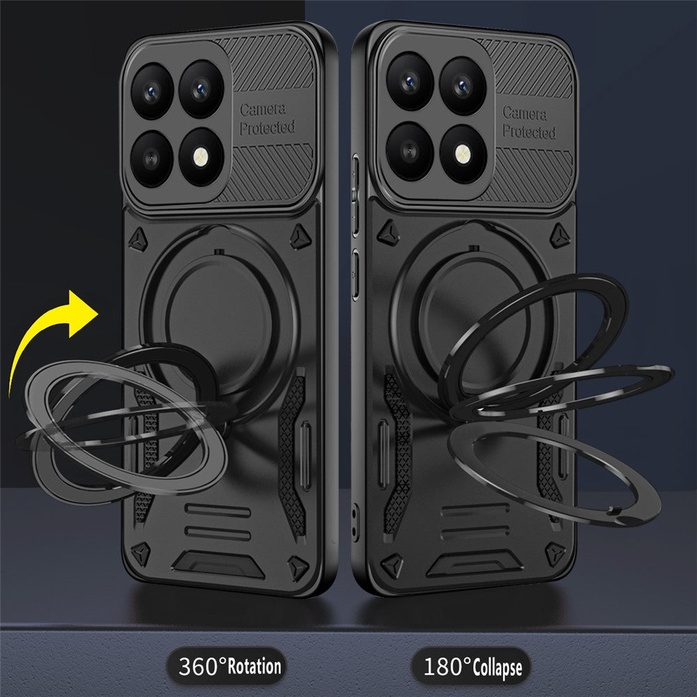 For Xiaomi 17 Magnetic Case Shockproof TPU + PC Phone Back Cover with Kickstand