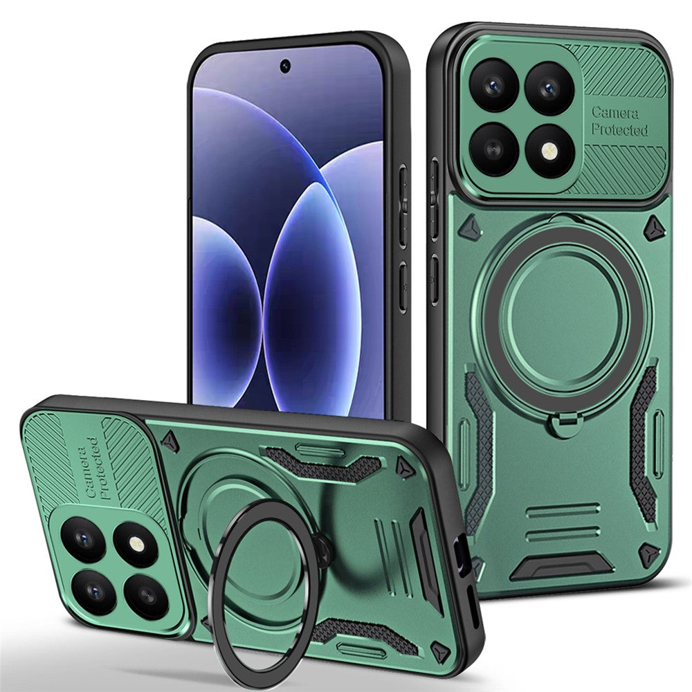 For Xiaomi 17 Magnetic Case Shockproof TPU + PC Phone Back Cover with Kickstand