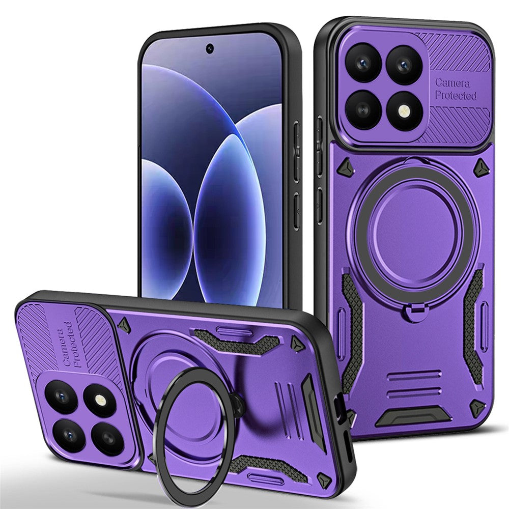 For Xiaomi 17 Magnetic Case Shockproof TPU + PC Phone Back Cover with Kickstand