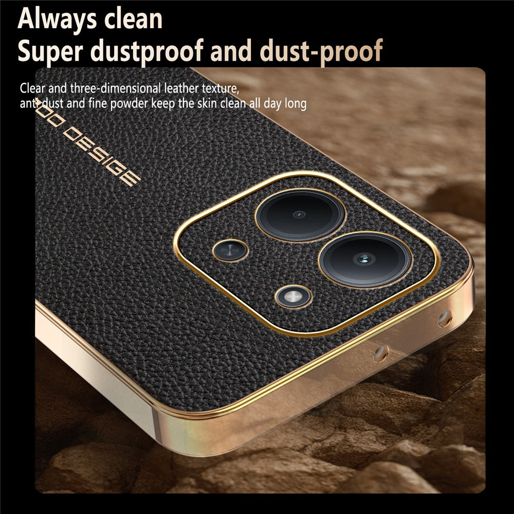 Phone Case For Xiaomi Redmi 15R 5G  /  Poco C85 4G (171mm)  /  Redmi 15C 4G (Global) (171mm) Anti Scratch Litchi Texture TPU Leather PU Phone Back Cover