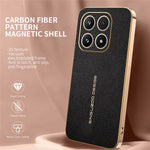 For Xiaomi 17 Case Anti Scratch Litchi Texture TPU Leather PU Phone Back Cover