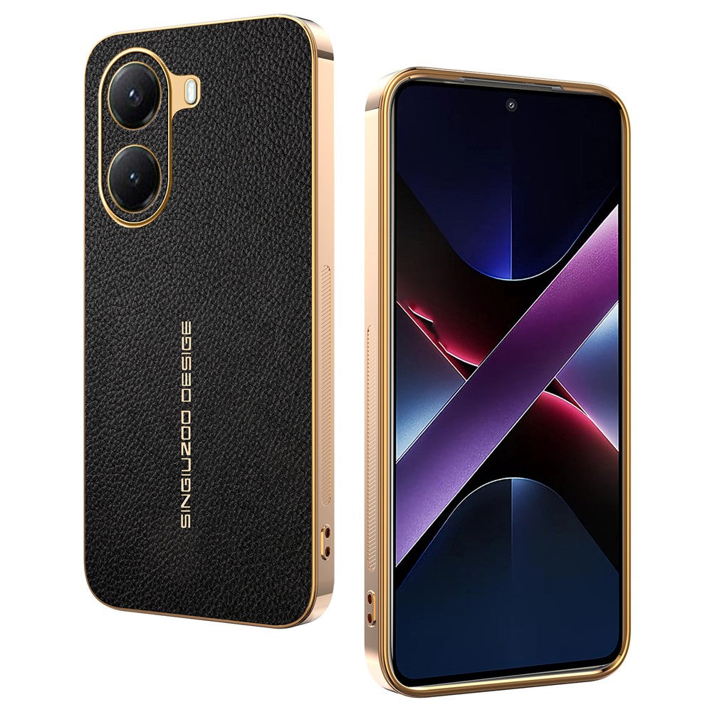Phone Case For Xiaomi Redmi Turbo 4 5G  /  Poco X7 Pro 5G Anti Scratch Litchi Texture TPU Leather PU Phone Back Cover