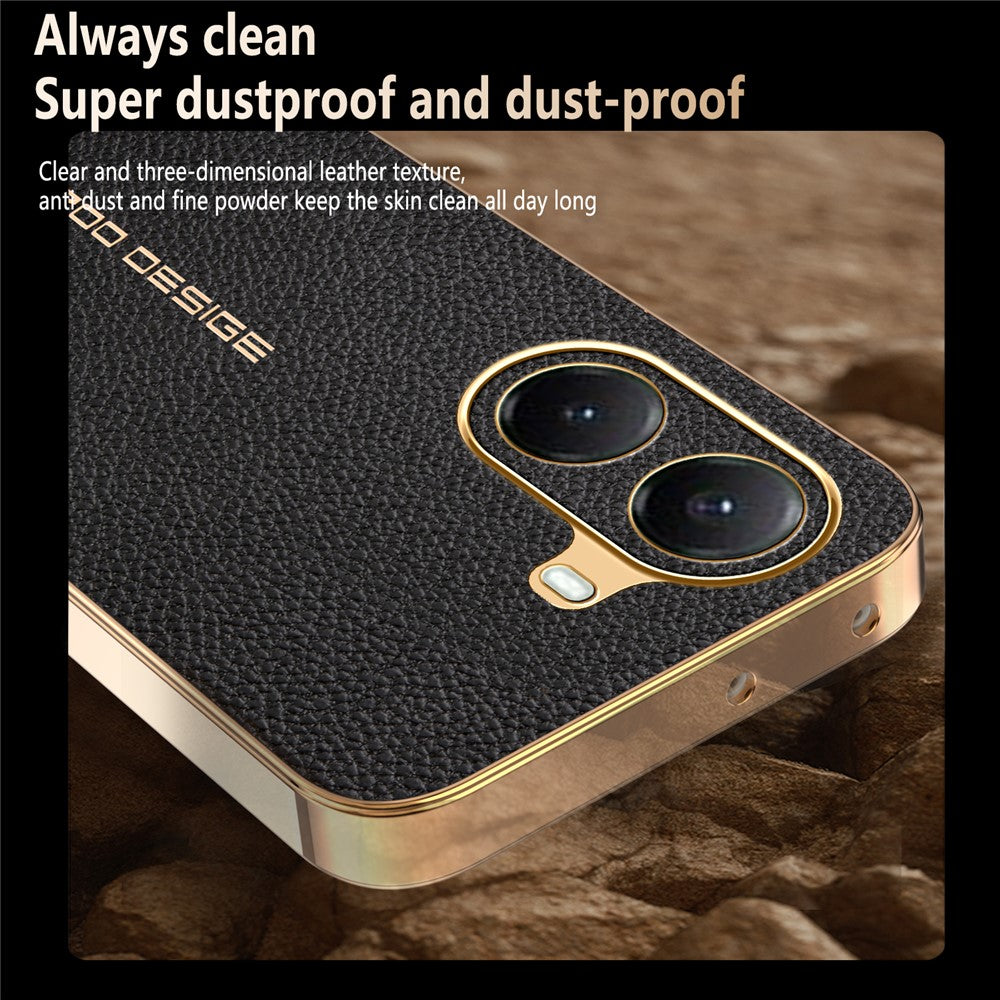 Phone Case For Xiaomi Redmi Turbo 4 5G  /  Poco X7 Pro 5G Anti Scratch Litchi Texture TPU Leather PU Phone Back Cover