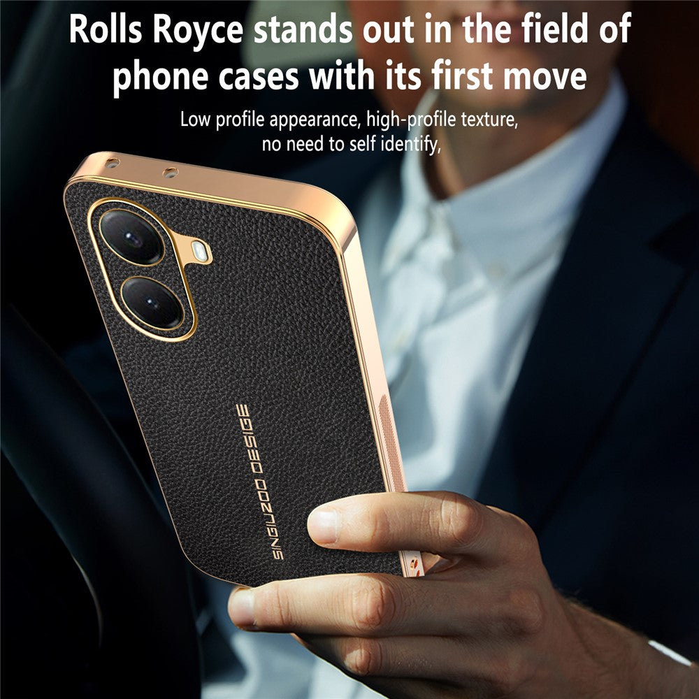 Phone Case For Xiaomi Redmi Turbo 4 5G  /  Poco X7 Pro 5G Anti Scratch Litchi Texture TPU Leather PU Phone Back Cover