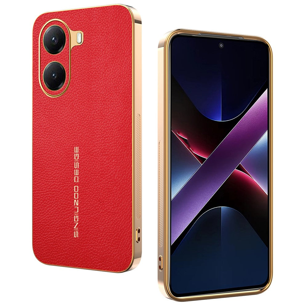 Phone Case For Xiaomi Redmi Turbo 4 5G  /  Poco X7 Pro 5G Anti Scratch Litchi Texture TPU Leather PU Phone Back Cover