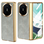 For Huawei Mate X7 Case PU Leather + PC Phone Cover with Tempered Glass Screen Film