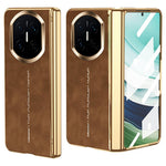 For Huawei Mate X7 Case PU Leather + PC Phone Cover with Tempered Glass Screen Film