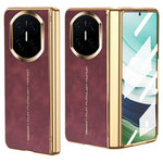For Huawei Mate X7 Case PU Leather + PC Phone Cover with Tempered Glass Screen Film