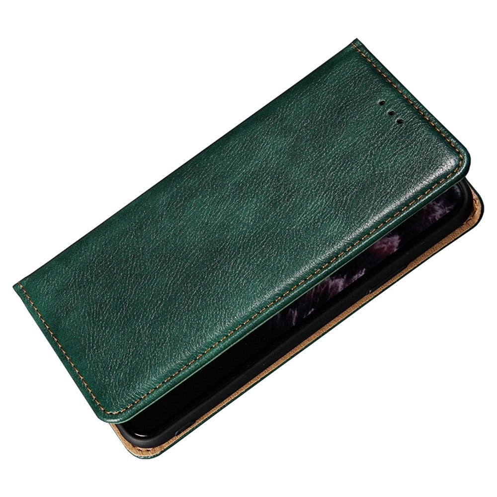 PU Leather Magnetic Auto-absorbed Case for Oppo A17 4G Wallet Stand Protective Phone Cover