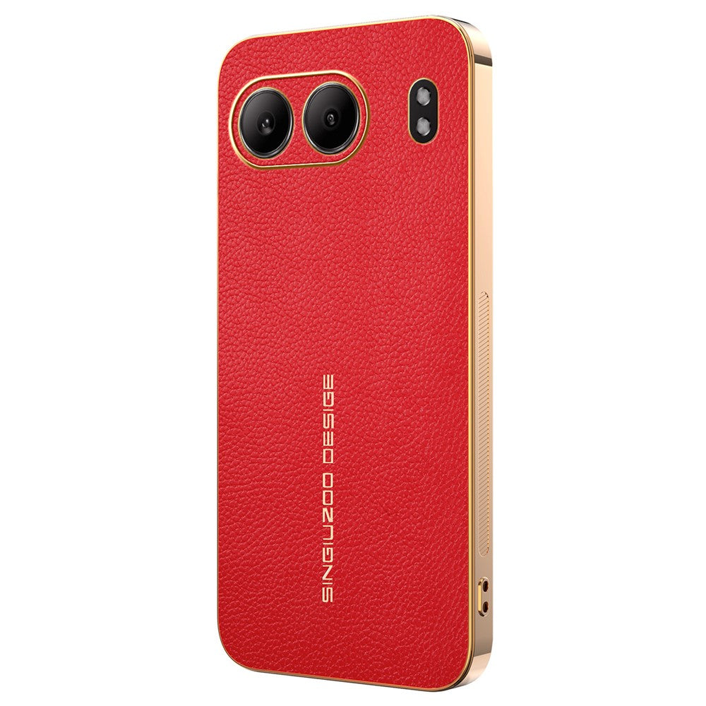OnePlus Nord 4 skal reptåligt litchitextur TPU-läder PU mobilbaksida