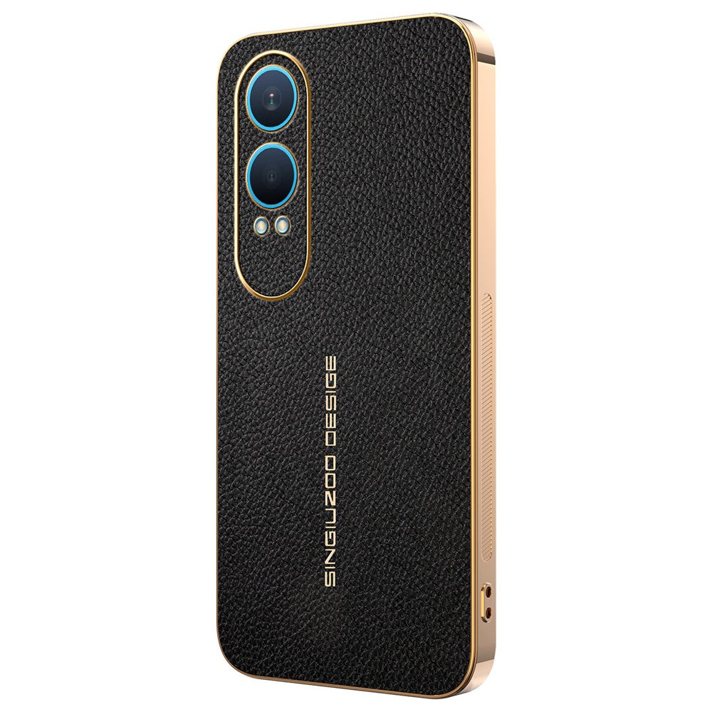 For OnePlus Nord CE4 Lite 5G Case Anti Scratch Litchi Texture TPU Leather PU Phone Back Cover