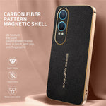 OnePlus Nord CE4 Lite 5G-skal Anti-repande Litchi-textur TPU-läder PU-mobilskal
