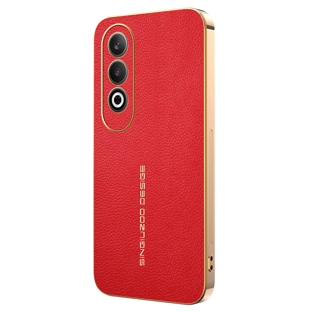 OnePlus Nord CE4 5G-skal Anti-repande Litchi-textur TPU-läder PU-mobilskal