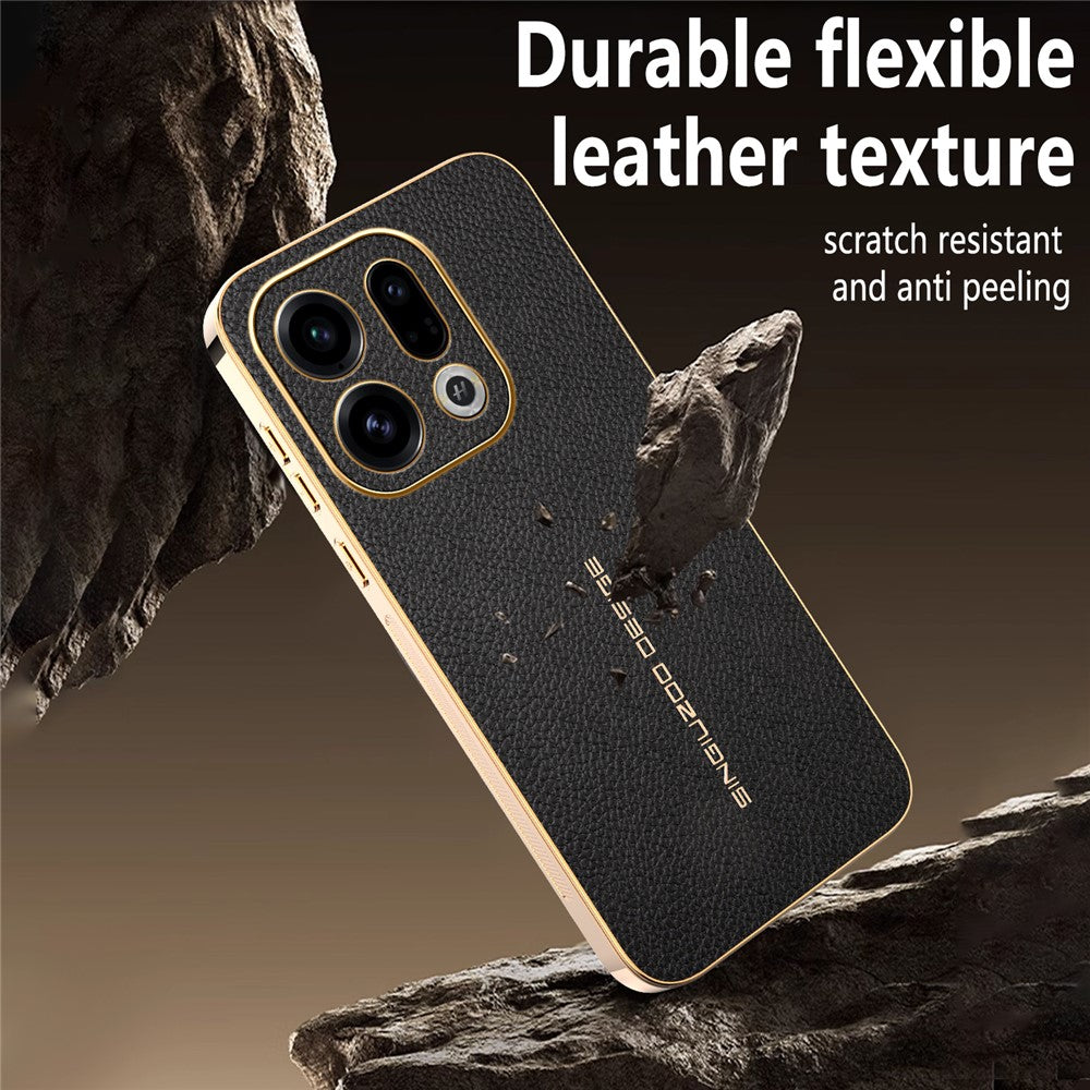 For Oppo Find X9 5G Case Anti Scratch Litchi Texture TPU Leather PU Phone Back Cover