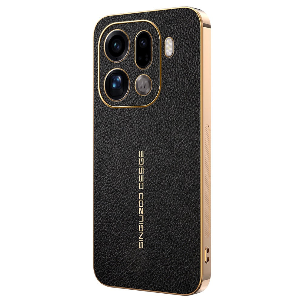 For Oppo Find X9 Pro 5G Case Anti Scratch Litchi Texture TPU Leather PU Phone Back Cover