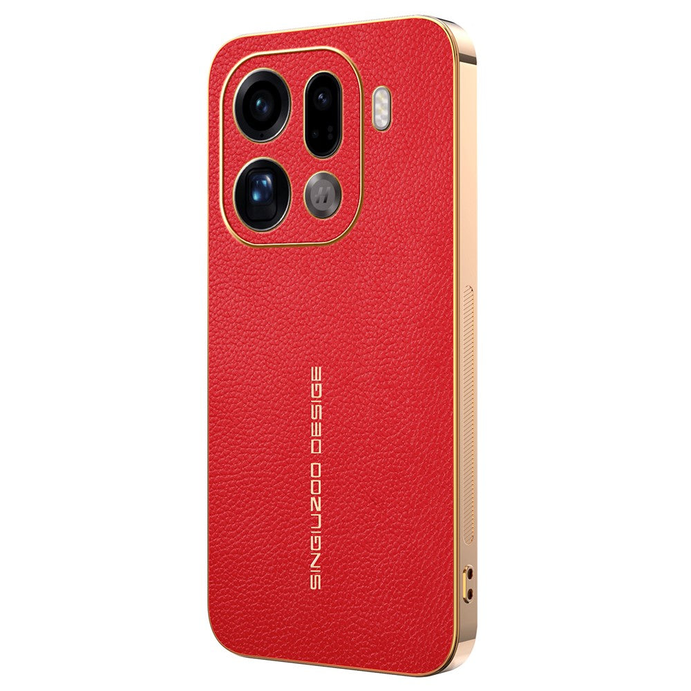 For Oppo Find X9 Pro 5G Case Anti Scratch Litchi Texture TPU Leather PU Phone Back Cover