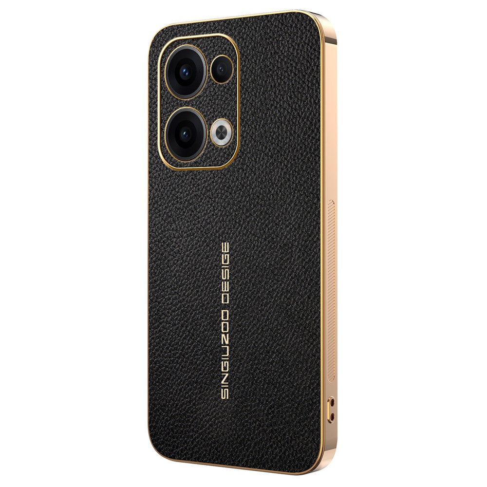 For Oppo Reno13 5G (Global) Case Anti Scratch Litchi Texture TPU Leather PU Phone Back Cover