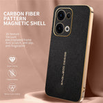For Oppo Reno13 5G (Global) Case Anti Scratch Litchi Texture TPU Leather PU Phone Back Cover