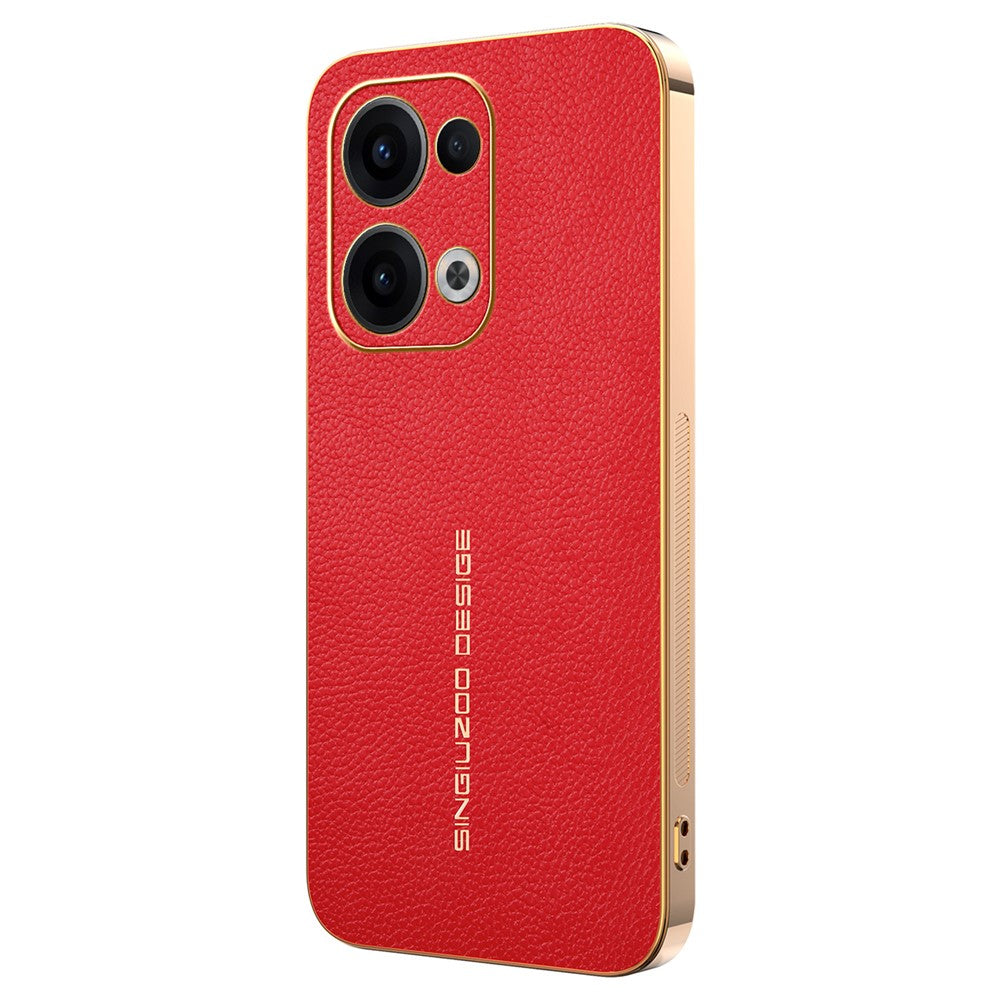 For Oppo Reno13 5G (Global) Case Anti Scratch Litchi Texture TPU Leather PU Phone Back Cover