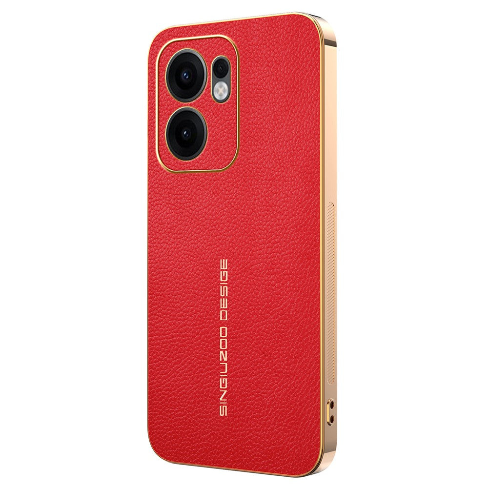 mobilskal till Oppo Reno13 F 5G / Reno13 F 4G reptålig litchitextur TPU-läder PU-baksida
