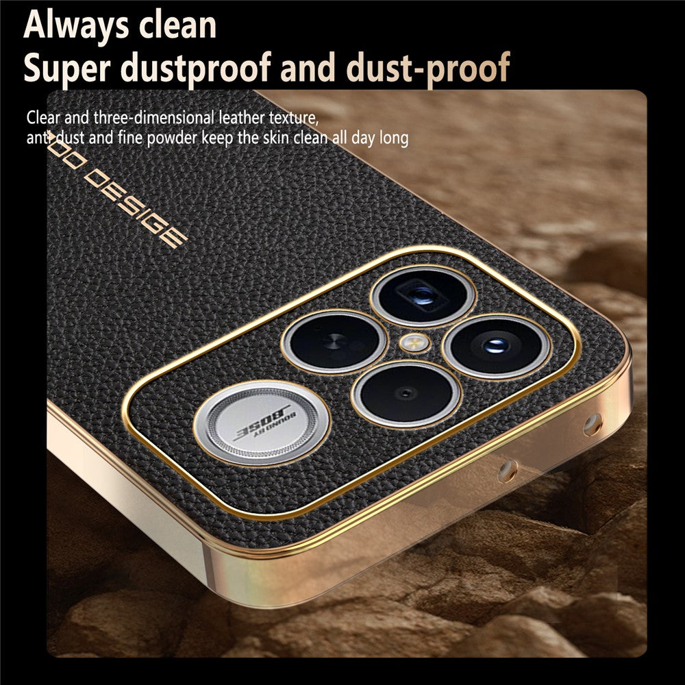 Phone Case For Xiaomi Redmi K90 Pro Max 5G  /  Poco F8 Ultra Anti Scratch Litchi Texture TPU Leather PU Phone Back Cover