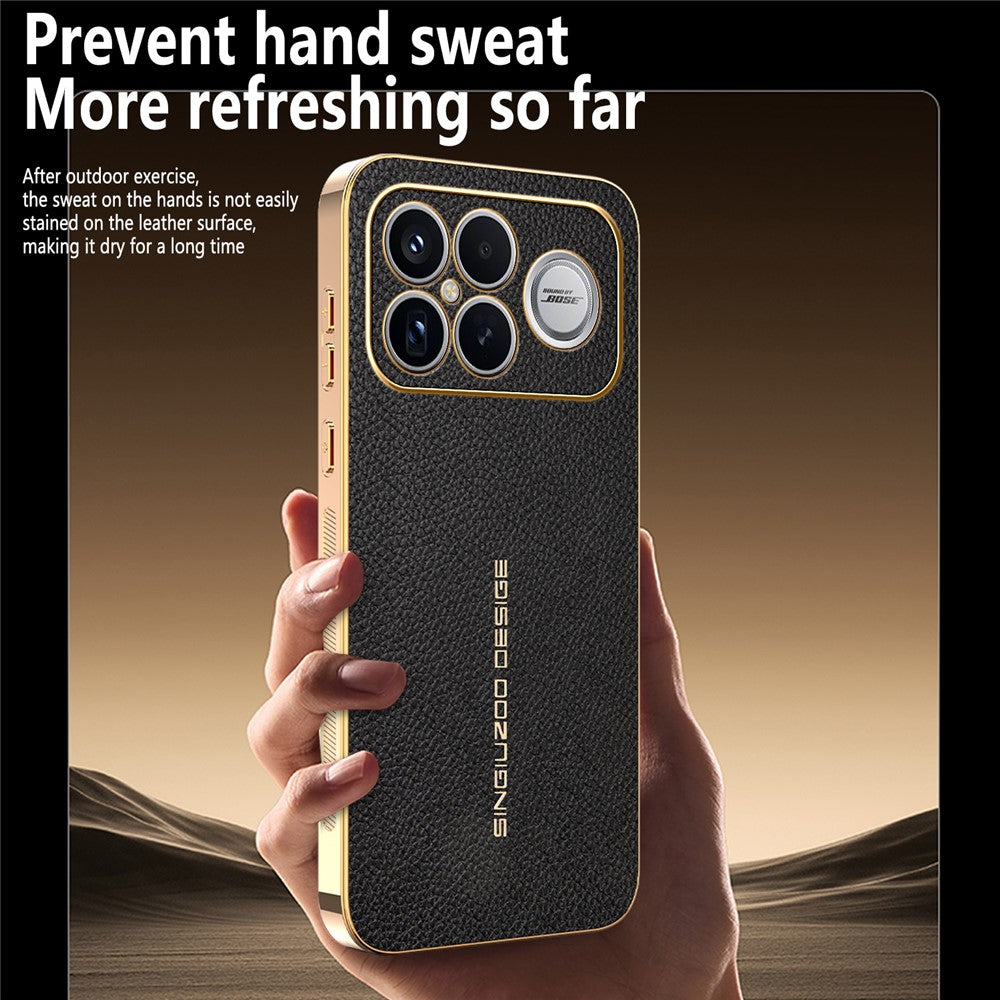 Phone Case For Xiaomi Redmi K90 Pro Max 5G  /  Poco F8 Ultra Anti Scratch Litchi Texture TPU Leather PU Phone Back Cover