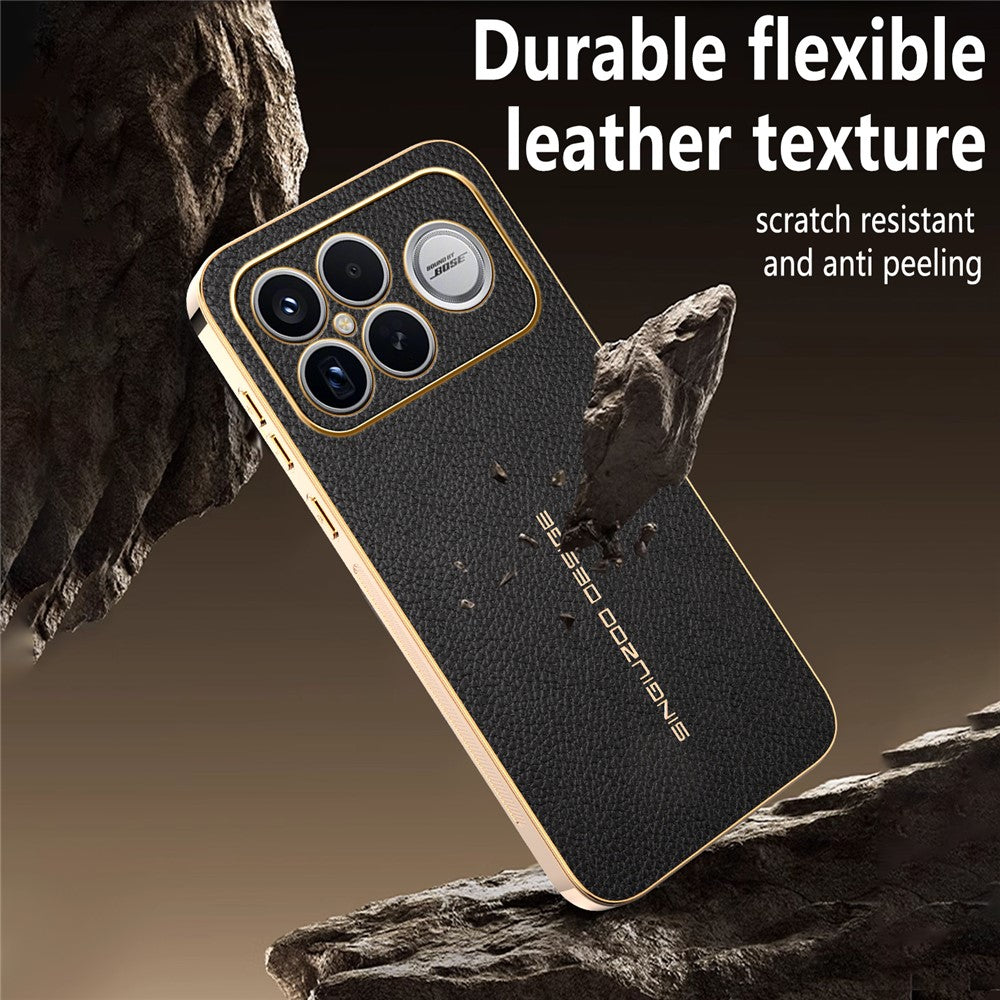 Phone Case For Xiaomi Redmi K90 Pro Max 5G  /  Poco F8 Ultra Anti Scratch Litchi Texture TPU Leather PU Phone Back Cover