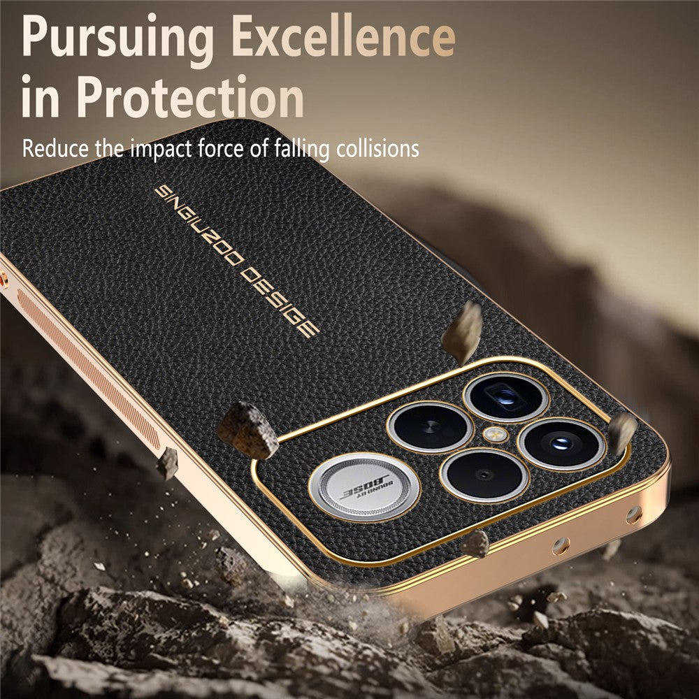 Phone Case For Xiaomi Redmi K90 Pro Max 5G  /  Poco F8 Ultra Anti Scratch Litchi Texture TPU Leather PU Phone Back Cover