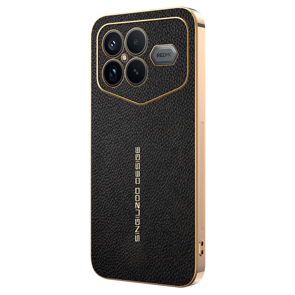 For Xiaomi Redmi K90 Pro Max 5G  /  Poco F8 Ultra Case Anti Scratch Litchi Texture TPU Leather PU Phone Back Cover