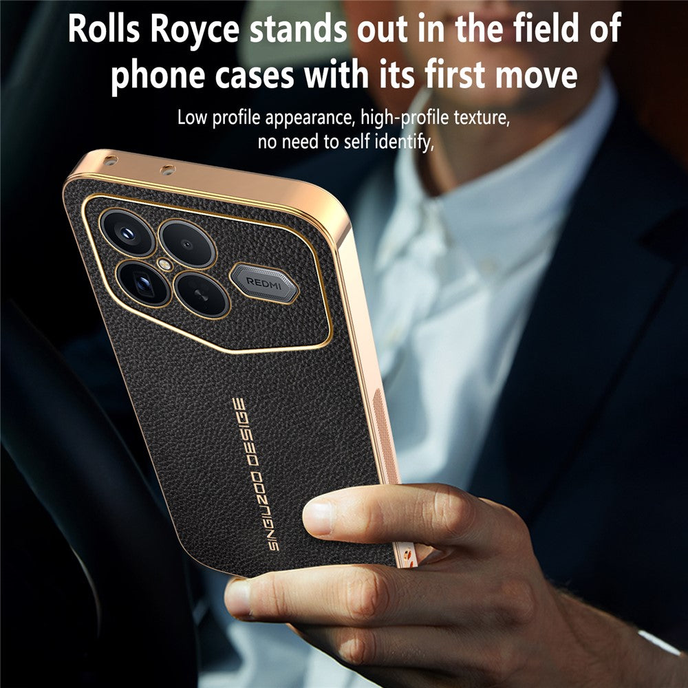 For Xiaomi Redmi K90 Pro Max 5G  /  Poco F8 Ultra Case Anti Scratch Litchi Texture TPU Leather PU Phone Back Cover