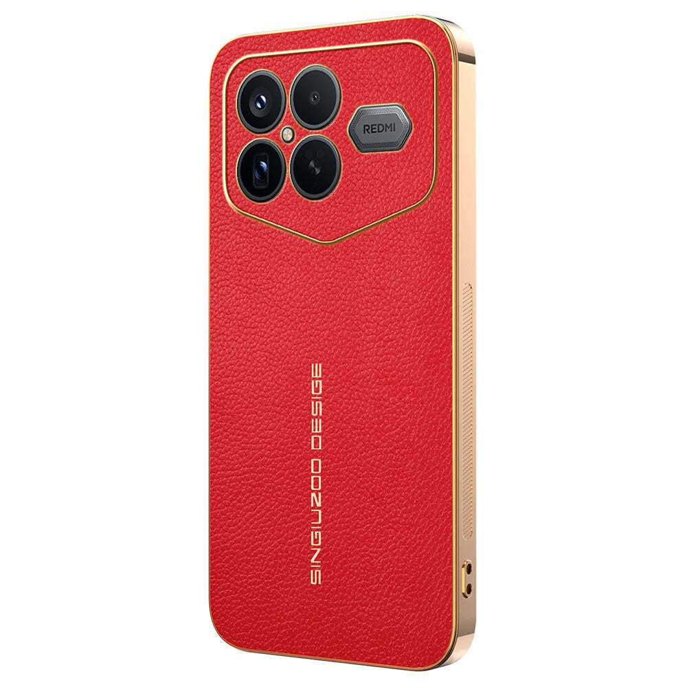 For Xiaomi Redmi K90 Pro Max 5G  /  Poco F8 Ultra Case Anti Scratch Litchi Texture TPU Leather PU Phone Back Cover