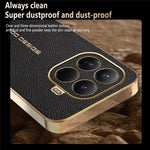 For Xiaomi 15T Pro Case Anti Scratch Litchi Texture TPU Leather PU Phone Back Cover