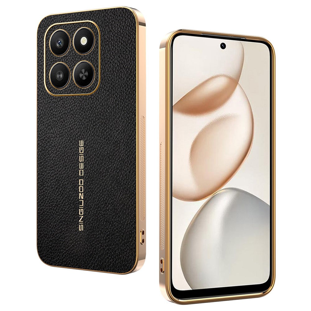 Telefoncover til Honor 400 Smart 5G / 400 Smart 4G / X7d 4G / X7d 5G Anti-ridse Litchi-tekstur TPU Læder PU Telefonbagcover