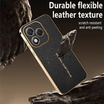 For Honor 400 Lite 5G Case Anti Scratch Litchi Texture TPU Leather PU Phone Back Cover
