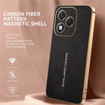 For Honor 400 Lite 5G Case Anti Scratch Litchi Texture TPU Leather PU Phone Back Cover