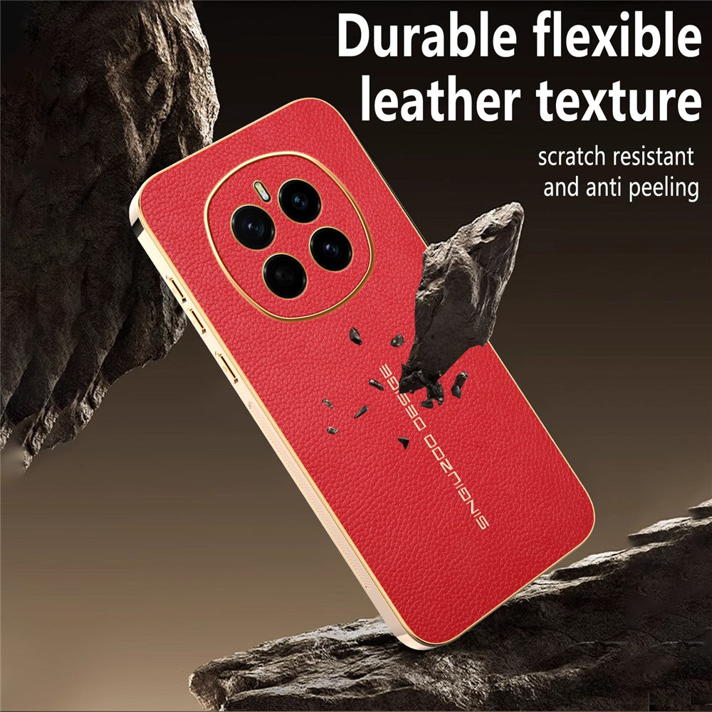 For Honor Magic7 5G Case Anti Scratch Litchi Texture TPU Leather PU Phone Back Cover