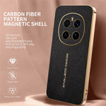 For Honor Magic7 Pro 5G Case Anti Scratch Litchi Texture TPU Leather PU Phone Back Cover