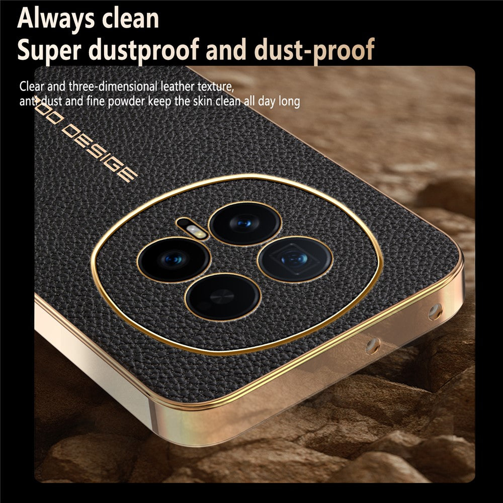 For Honor Magic8 5G Case Anti Scratch Litchi Texture TPU Leather PU Phone Back Cover