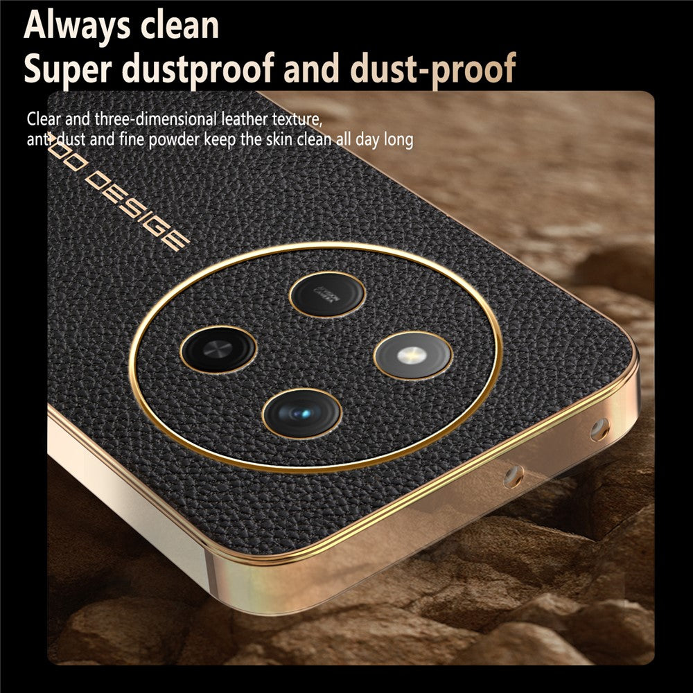 Phone Case For Honor X60 Pro 5G  /  X9c 5G  /  Magic7 Lite 5G Anti Scratch Litchi Texture TPU Leather PU Phone Back Cover